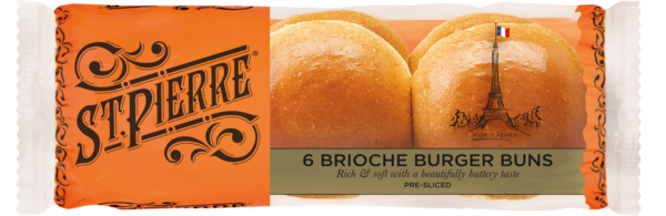 6 St Pierre Brioche Burger Buns