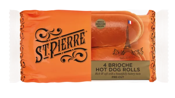 St Pierre 4 Brioche Hot Dog Rolls (UK)