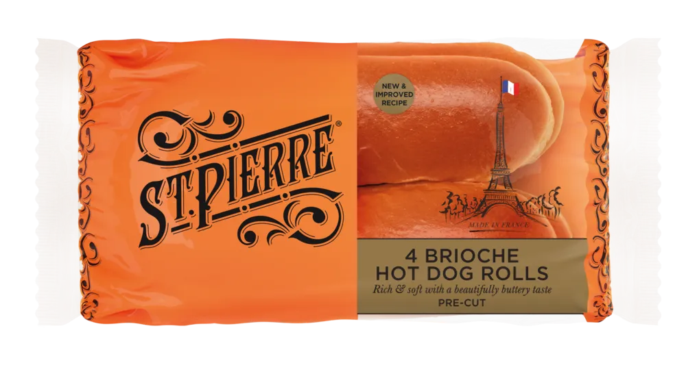 St Pierre 4 Brioche Hot Dog Rolls (UK)