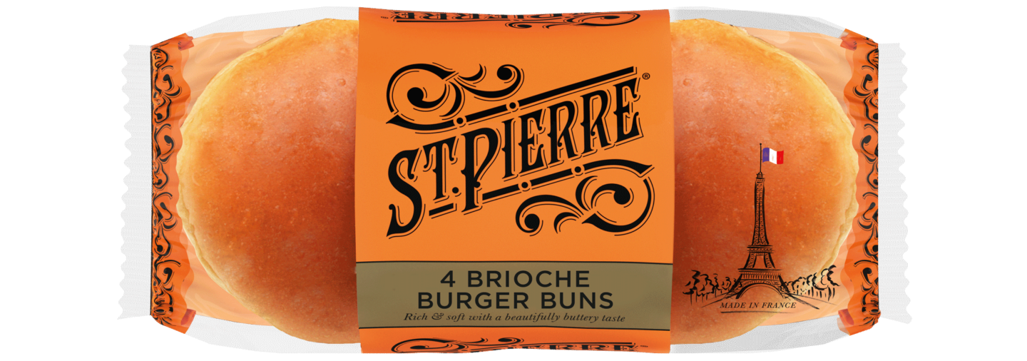 St Pierre 4 Brioche Burger Buns