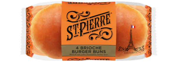 St Pierre 4 Brioche Burger Buns