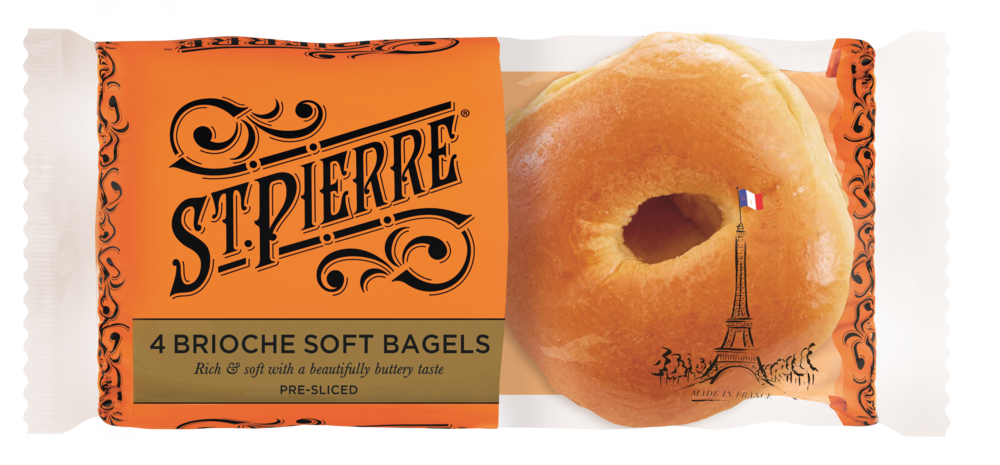 St Pierre 4 Brioche Soft Bagels