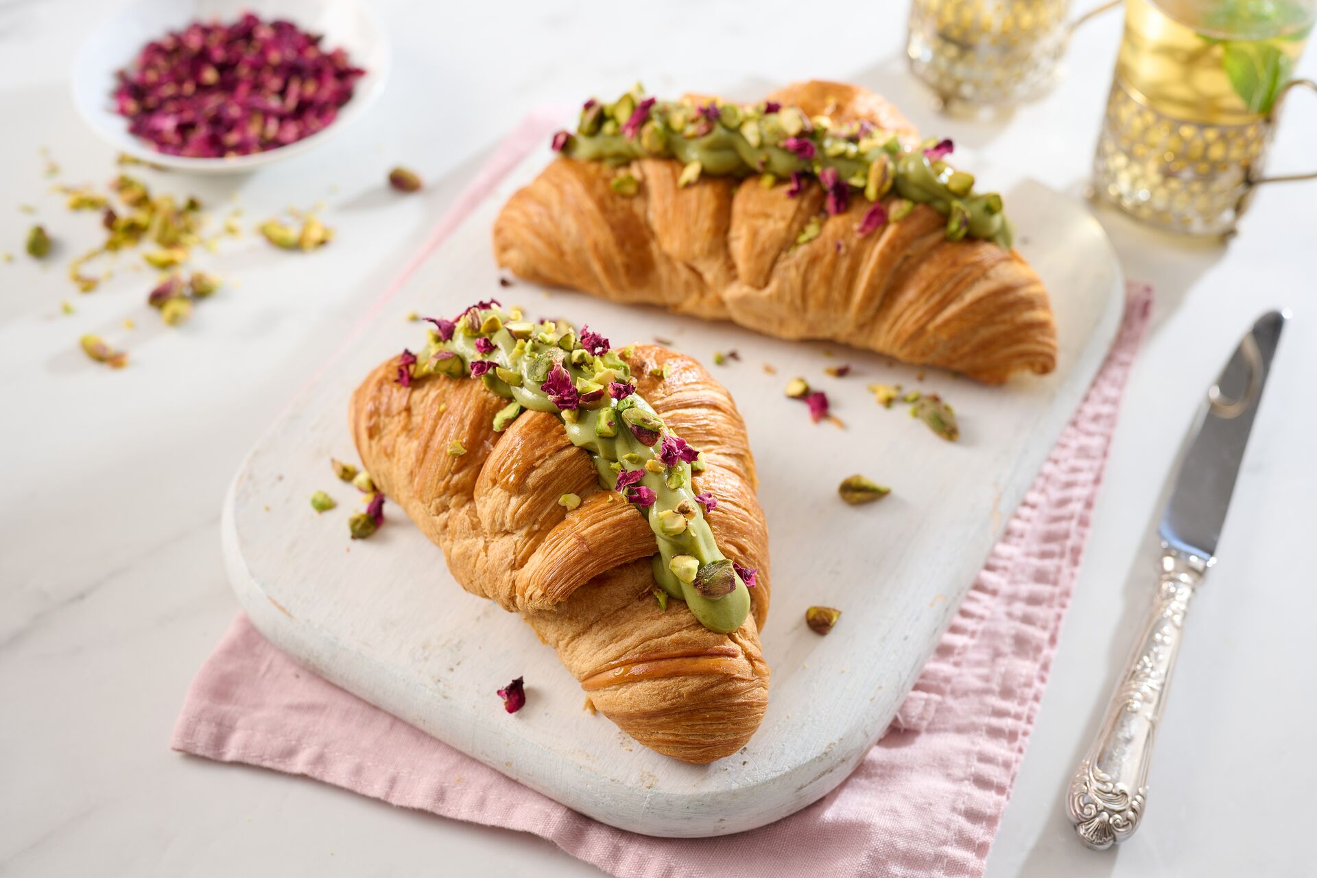 Pistachio Cream Croissant With Raspberries – St Pierre UK Recipe