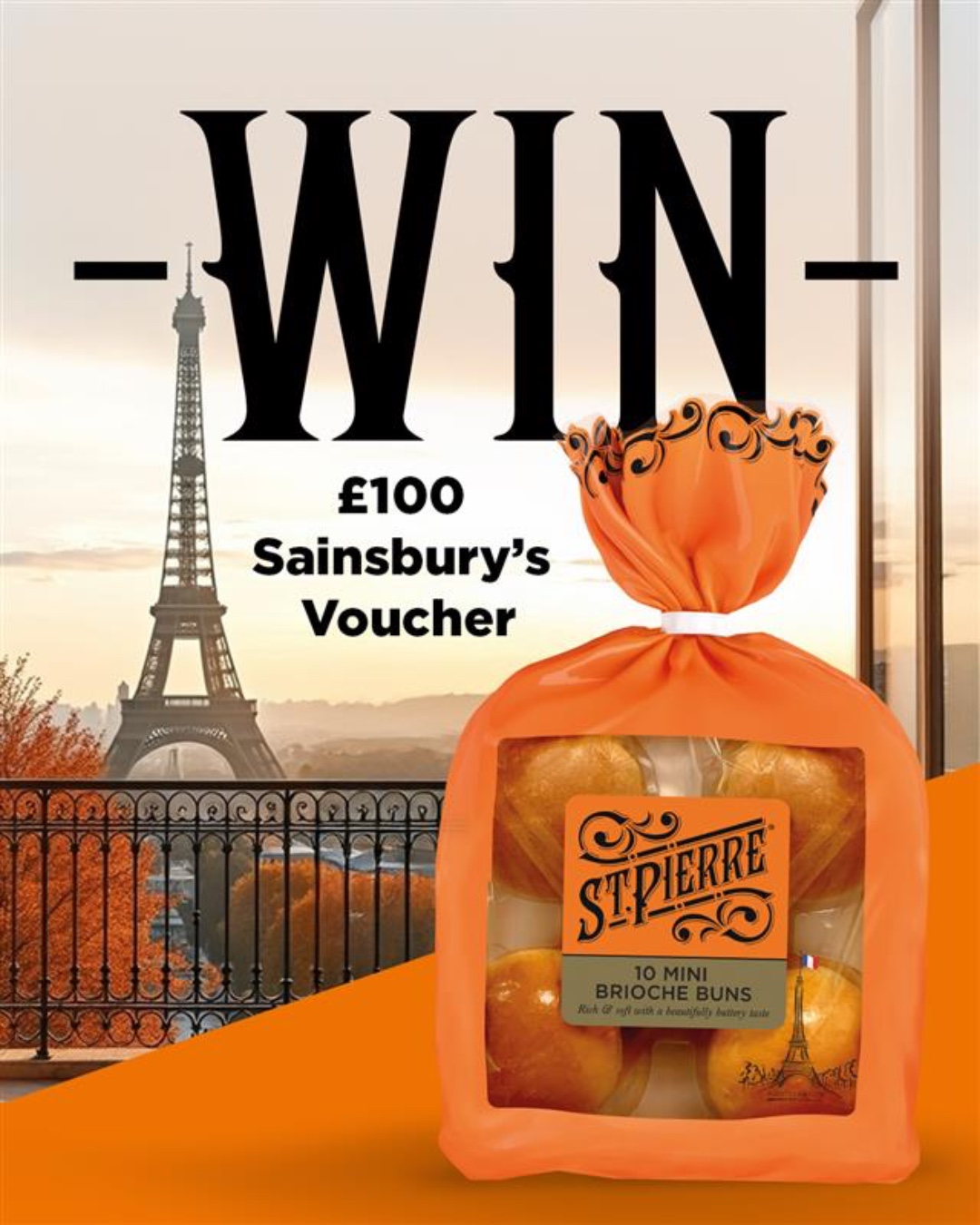 St Pierre UK 10 Mini Brioche Buns & Sainsbury's £100 Voucher