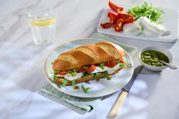 Mozzarella, Tomato & Pesto Herb Rolls