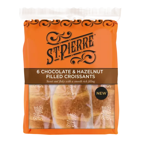 St Pierre 6 Chocolate & Hazelnut Filled Croissants (UK)