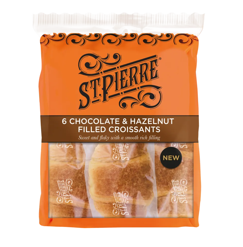 St Pierre 6 Chocolate & Hazelnut Filled Croissants (UK)